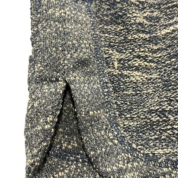 Robert Louis Blue Heathered Stretch Knit Tunic Shirt Dress with Pockets - Picture 7 of 10